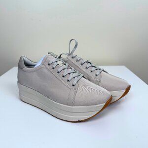 NEW Vagabond Casey Platform Sneakers EU 38 Plaster Gray